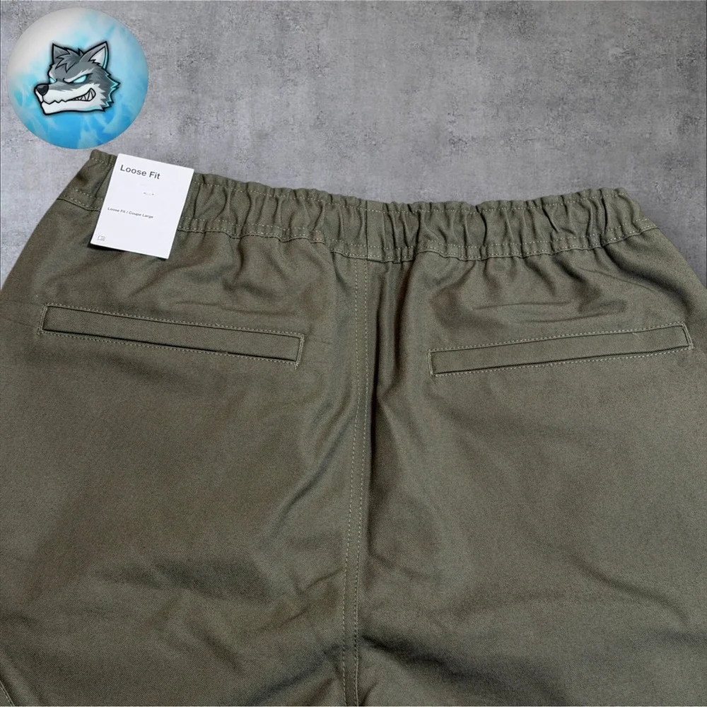 New Jordan Essentials Woven Shorts Olive Green Men's Size Small HF9335-222